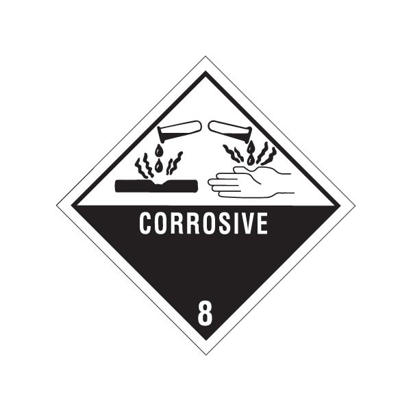 Bsc Preferred 4 x 4'' - ''Corrosive'' Labels BUY00025386 - main